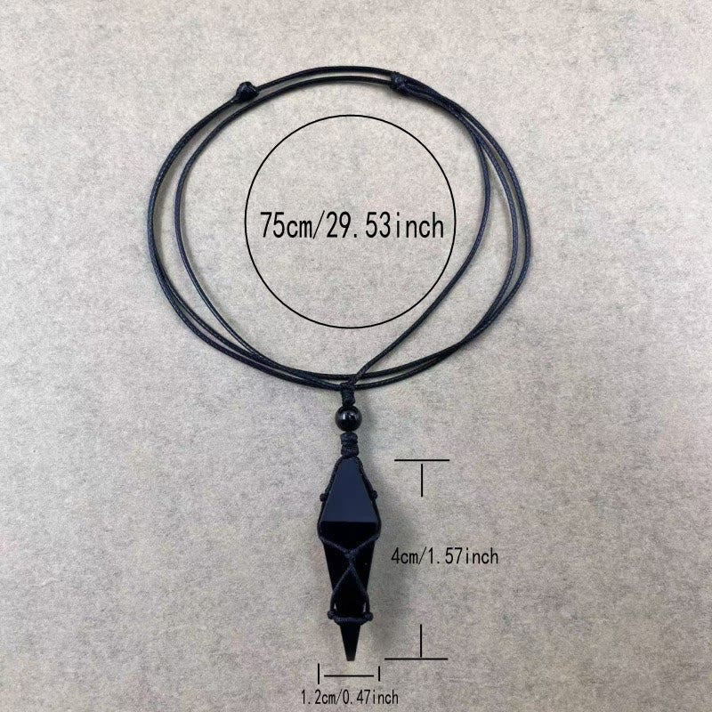 FREE Today: Black obsidian - Healing Crystal Stone - Harnessing Spiritual Pendant Protection Energy Amulet Witchy Necklace - image 26