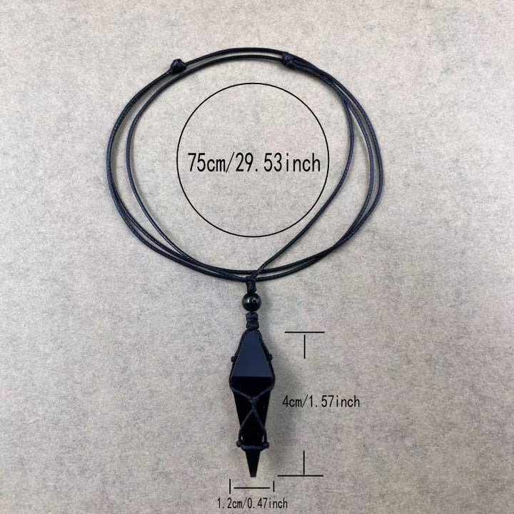 FREE Today: Black obsidian - Healing Crystal Stone - Harnessing Spiritual Pendant Protection Energy Amulet Witchy Necklace - image 26