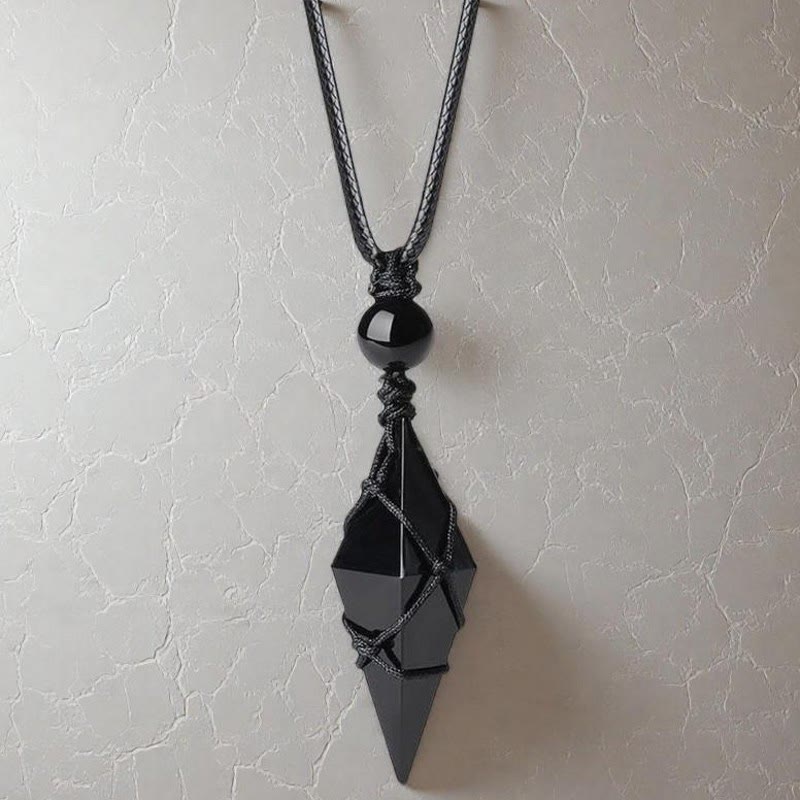 FREE Today: Black obsidian - Healing Crystal Stone - Harnessing Spiritual Pendant Protection Energy Amulet Witchy Necklace - image 7