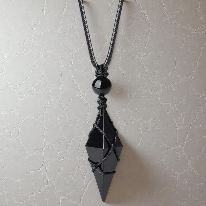 FREE Today: Black obsidian - Healing Crystal Stone - Harnessing Spiritual Pendant Protection Energy Amulet Witchy Necklace - image 7