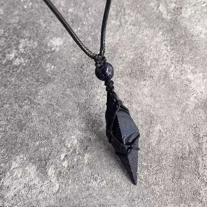 FREE Today: Black obsidian - Healing Crystal Stone - Harnessing Spiritual Pendant Protection Energy Amulet Witchy Necklace - Blue Sandstone - image 23