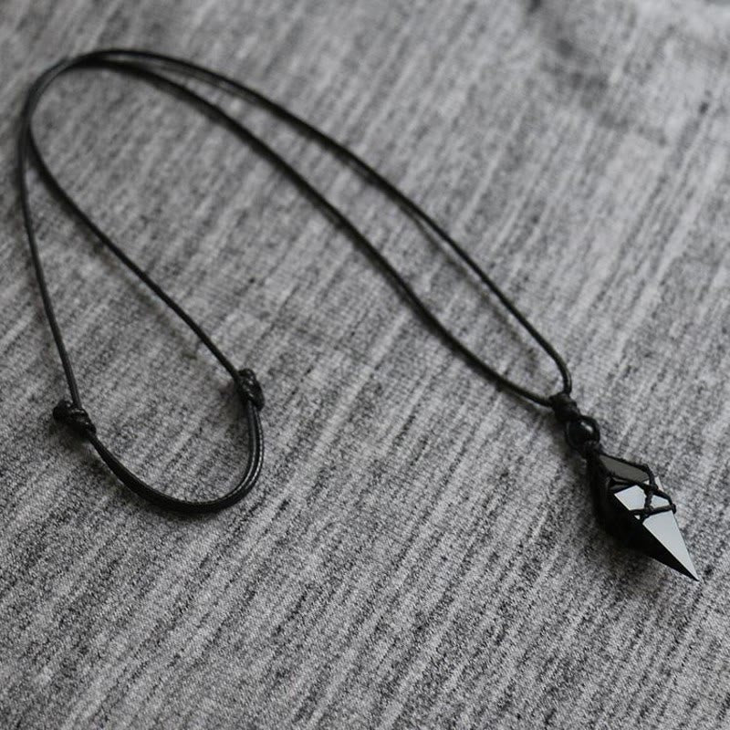 FREE Today: Black obsidian - Healing Crystal Stone - Harnessing Spiritual Pendant Protection Energy Amulet Witchy Necklace - image 6