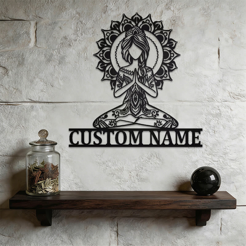 Olivenorma Meditative Lotus Mandala Metal Wall Decor - image 4