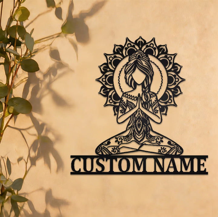 Olivenorma Meditative Lotus Mandala Metal Wall Decor - image 2