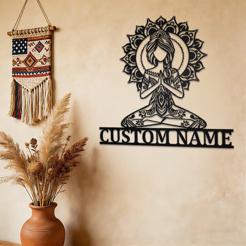 Olivenorma Meditative Lotus Mandala Metal Wall Decor - image 5