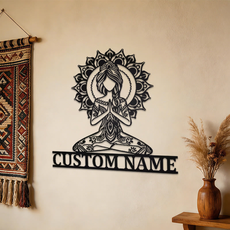 Olivenorma Meditative Lotus Mandala Metal Wall Decor - image 3