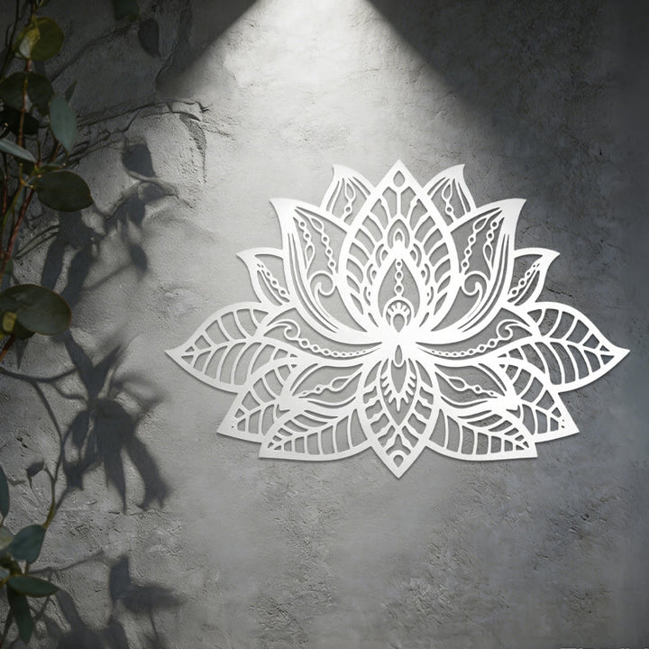 Olivenorma Boho Mandala Lotus Flower Metal Wall Decor - image 8