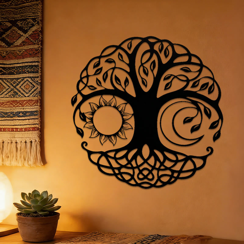 Olivenorma Sun Moon Tree Of Life Metal Wall Decor - image 4