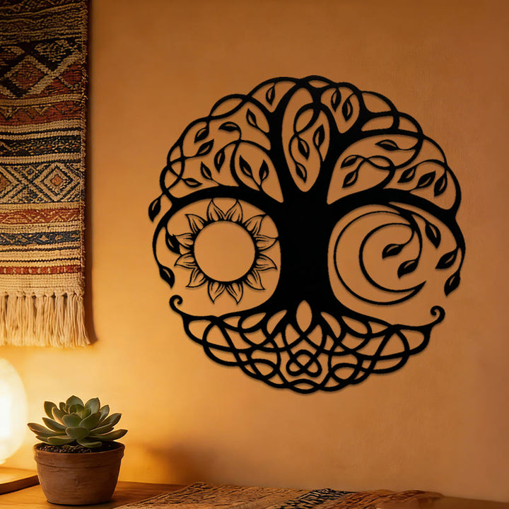Olivenorma Sun Moon Tree Of Life Metal Wall Decor - image 4