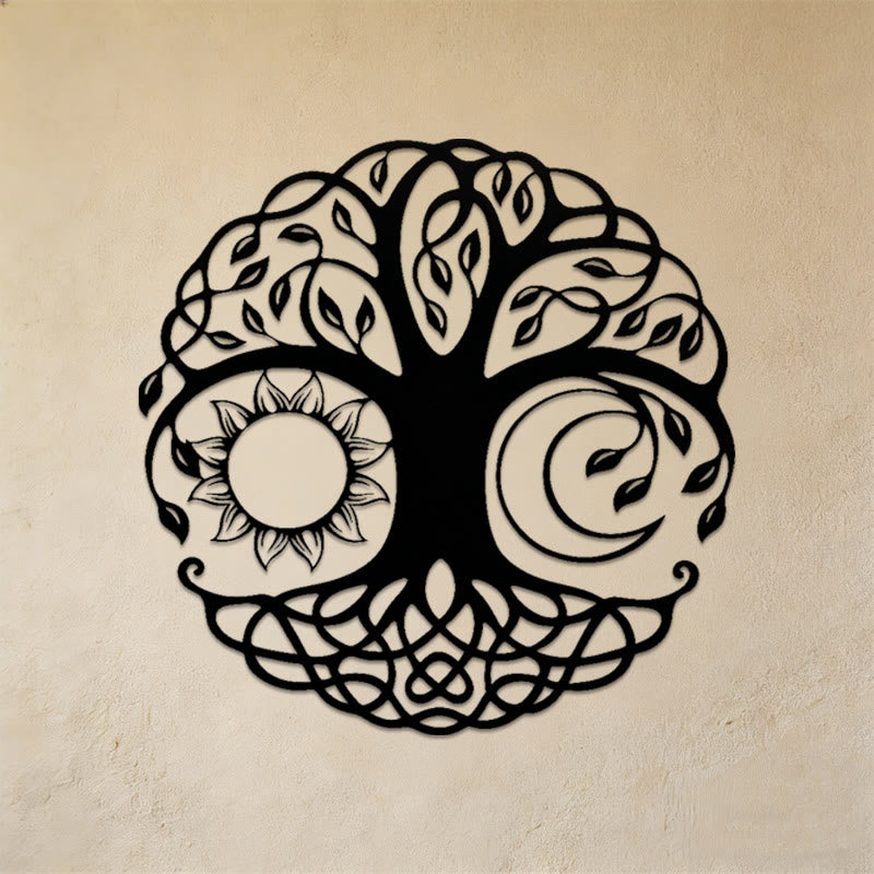 Olivenorma Sun Moon Tree Of Life Metal Wall Decor - image 1