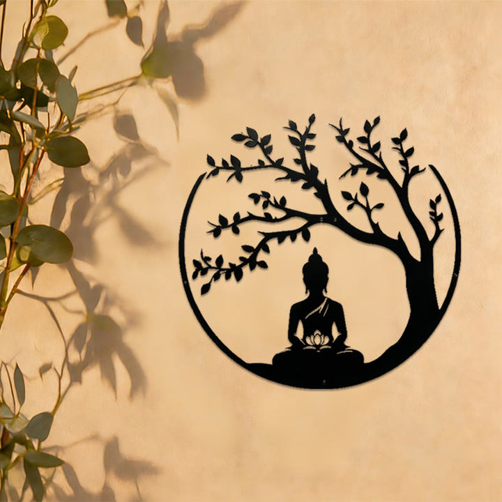 Olivenorma Buddha Under Bodhi Tree Metal Wall Decor - image 2