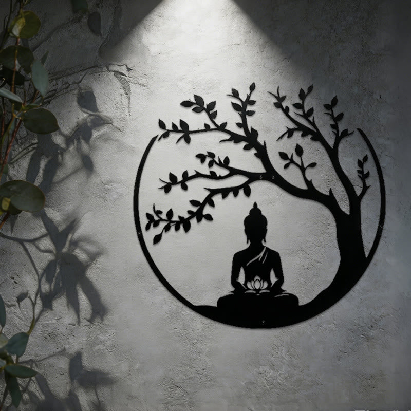 Olivenorma Buddha Under Bodhi Tree Metal Wall Decor - image 4