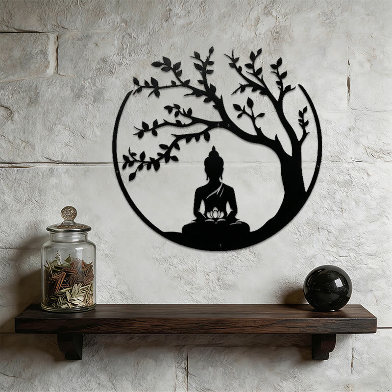 Olivenorma Buddha Under Bodhi Tree Metal Wall Decor - image 5