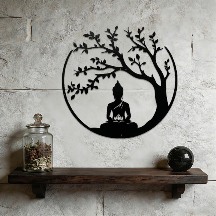 Olivenorma Buddha Under Bodhi Tree Metal Wall Decor - image 5