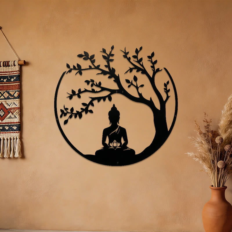 Olivenorma Buddha Under Bodhi Tree Metal Wall Decor - image 3