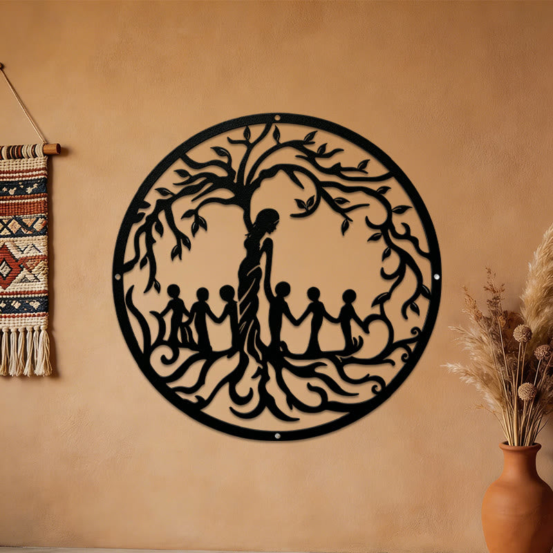 Olivenorma Mother And Children Tree of Life Metal Wall Decor - 6Kids - image 7