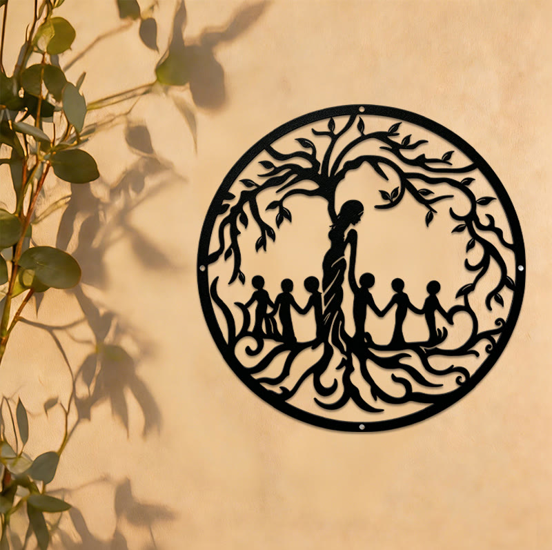 Olivenorma Mother And Children Tree of Life Metal Wall Decor - image 0