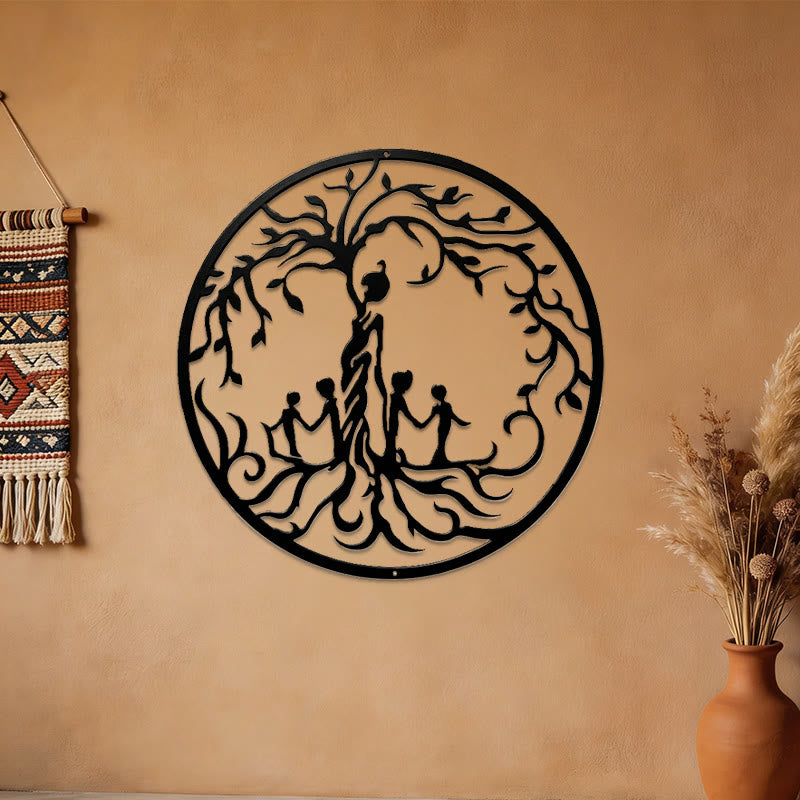 Olivenorma Mother And Children Tree of Life Metal Wall Decor - 4Kids - image 5