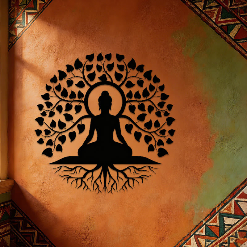 Olivenorma Buddha Under Bodhi Tree of Life Metal Wall Decor - image 6
