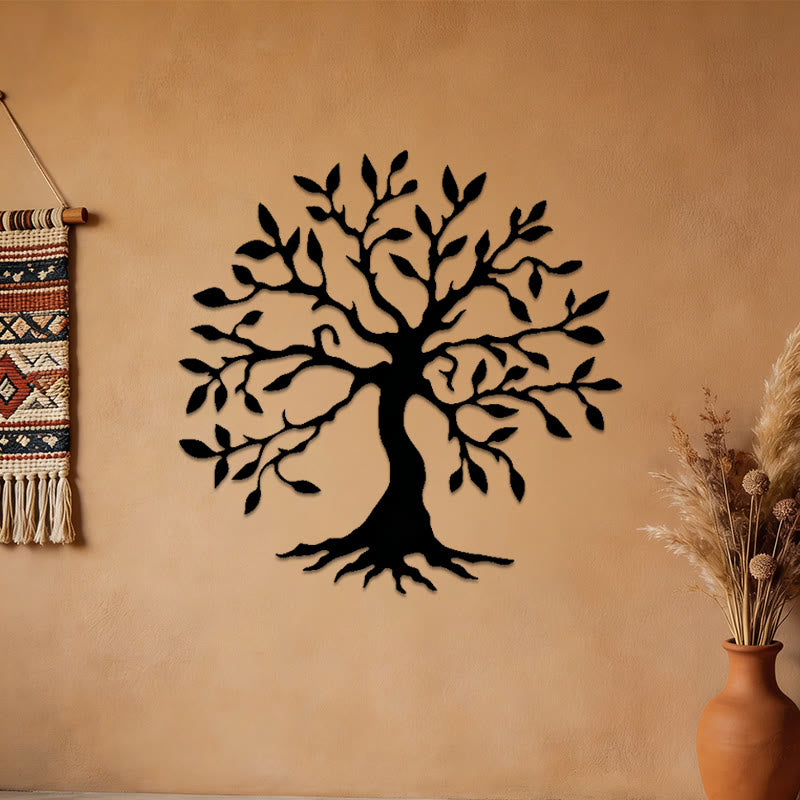 Olivenorma Rustic Tree of Life Metal Wall Decor - Black - image 3