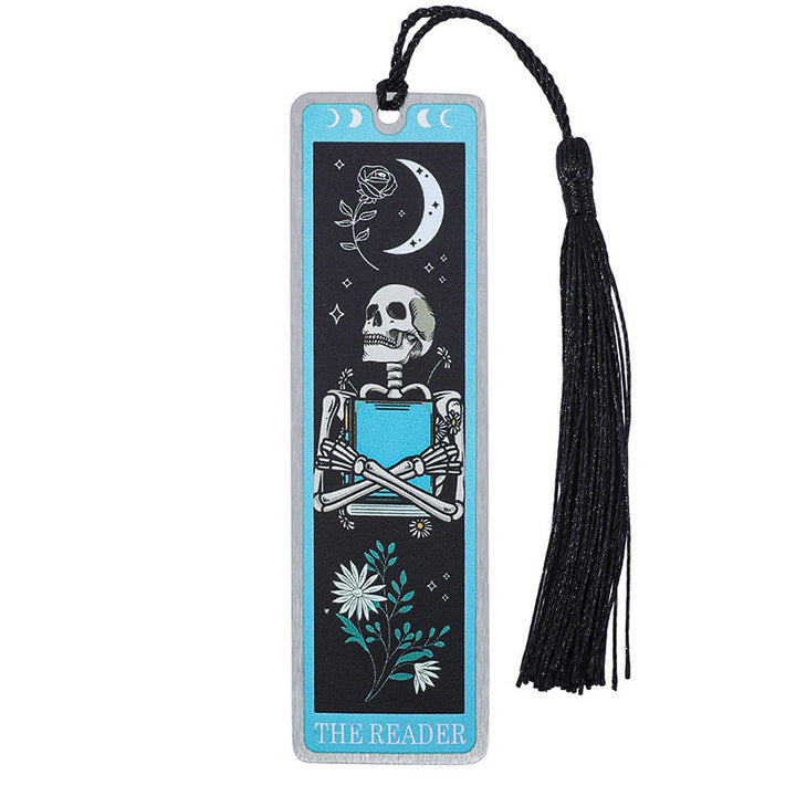 Olivenorma Tarot Style Skeleton Reader Bookmark - Cyan & Rose Moon Skull Reader - 10pcs - image 8