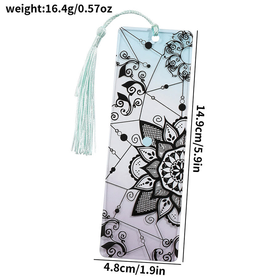 Olivenorma Mandala Geometric Pattern Acrylic Bookmark - Gradient & Mandala Bookmark - 10pcs - image 0