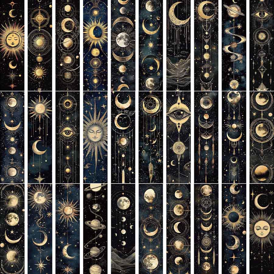 Olivenorma Mystical Lunar Phase Cosmic Celestial Bookmark - image 4