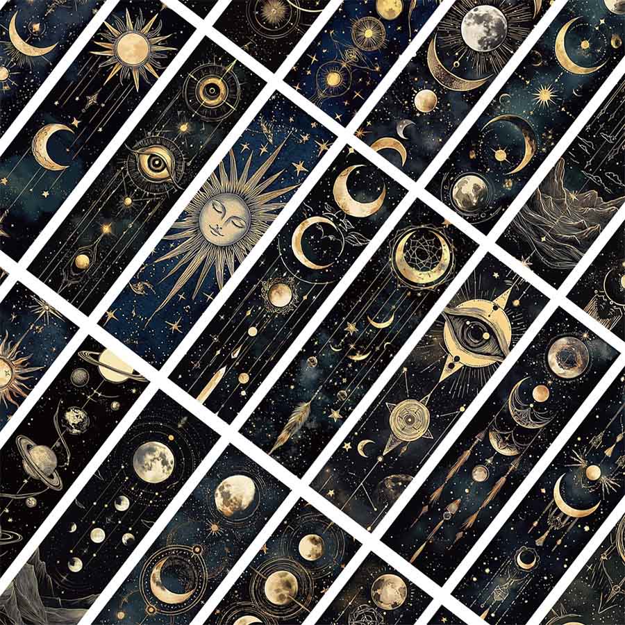 Olivenorma Mystical Lunar Phase Cosmic Celestial Bookmark - image 1