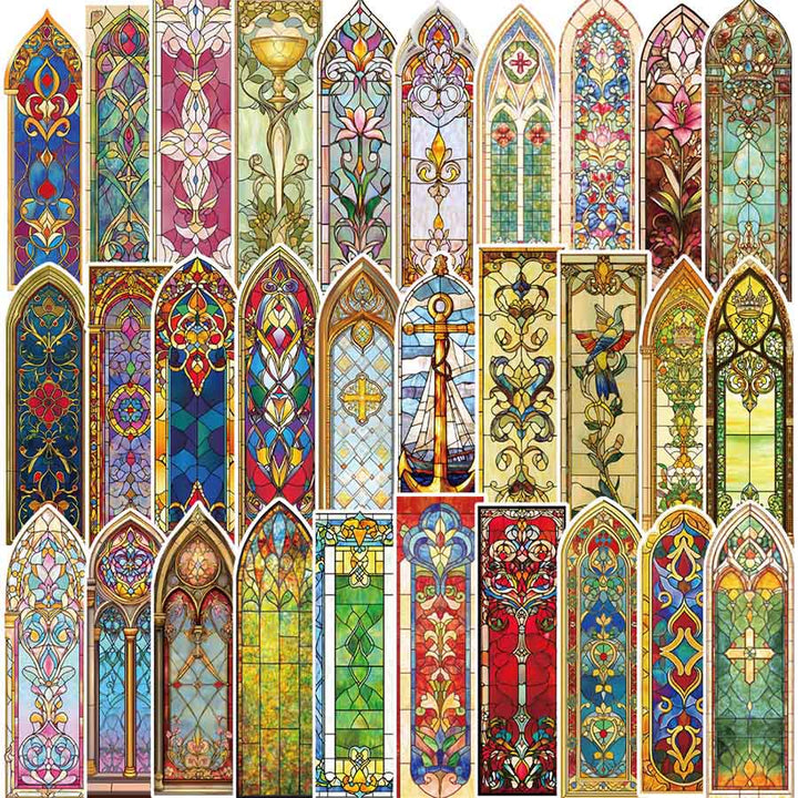 Olivenorma Stained Glass Art Nouveau Floral Bookmark - image 1