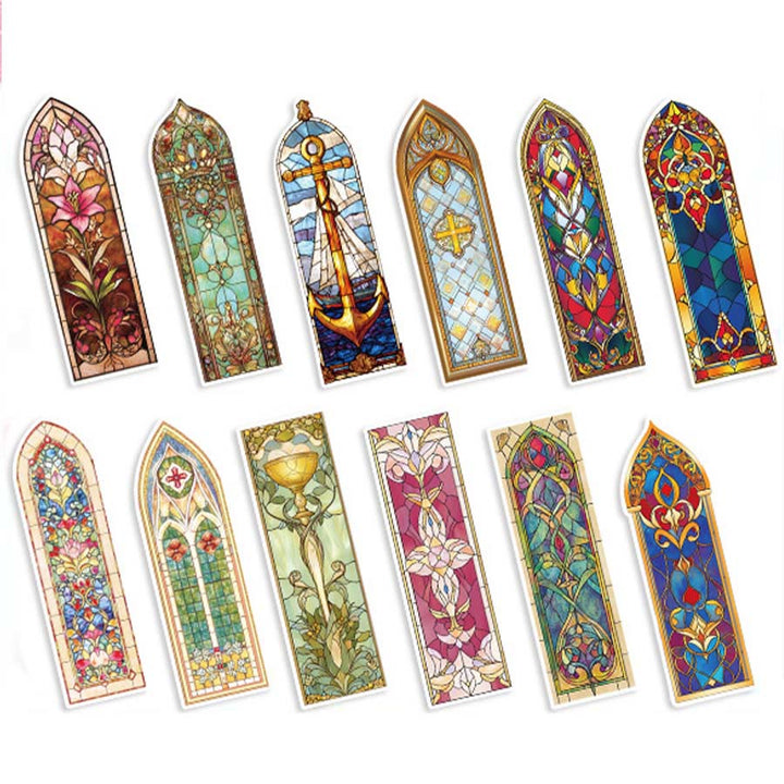 Olivenorma Stained Glass Art Nouveau Floral Bookmark - image 2