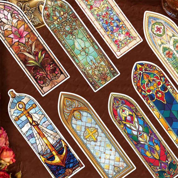 Olivenorma Stained Glass Art Nouveau Floral Bookmark - image 7