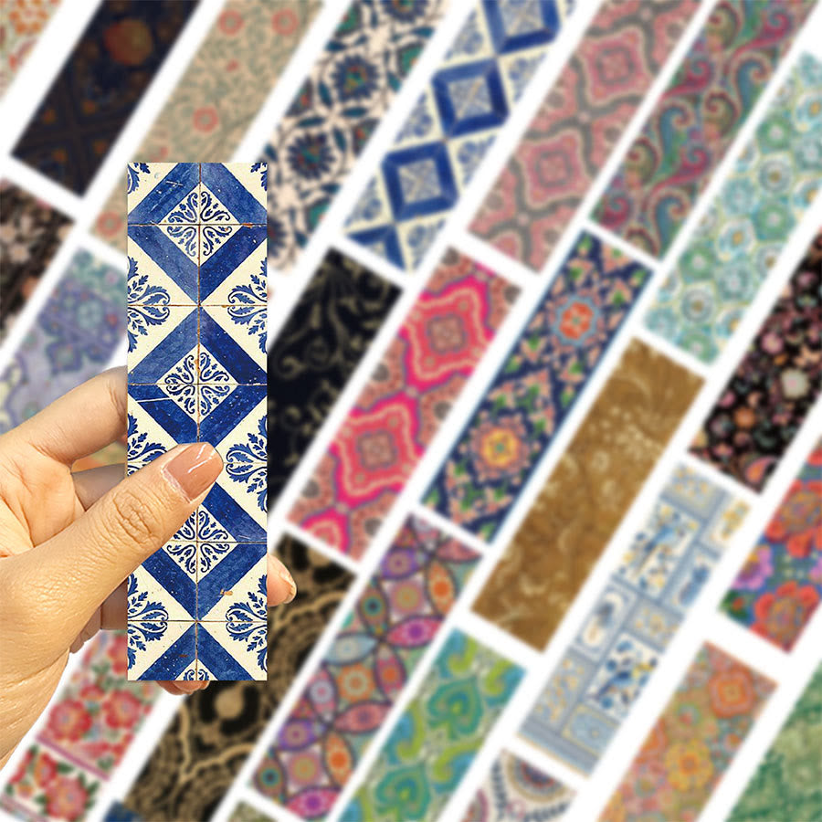 Olivenorma Vintage Boho Floral Paisley & Tile Pattern Bookmark - image 6