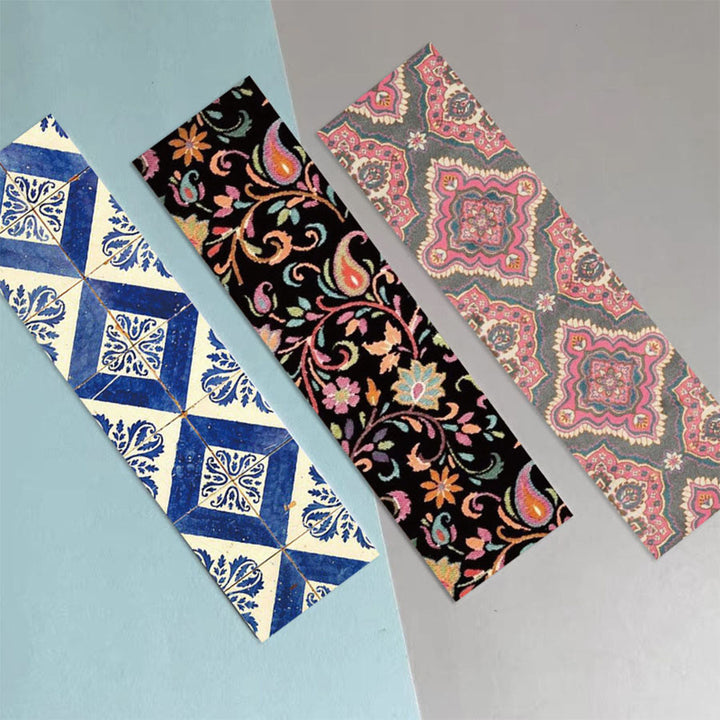 Olivenorma Vintage Boho Floral Paisley & Tile Pattern Bookmark - image 3