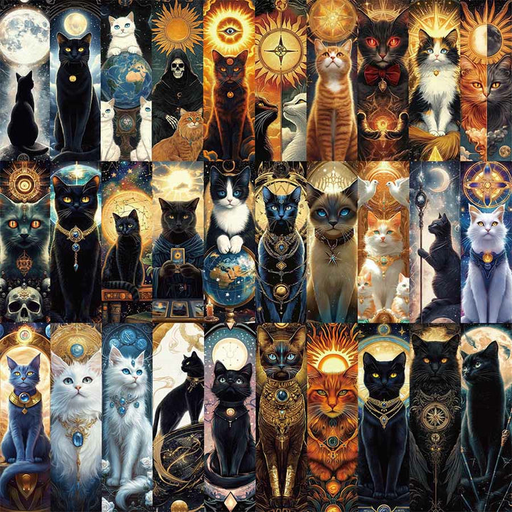 Olivenorma Mystical Celestial Black Cat Moon Sun Bookmark - image 1