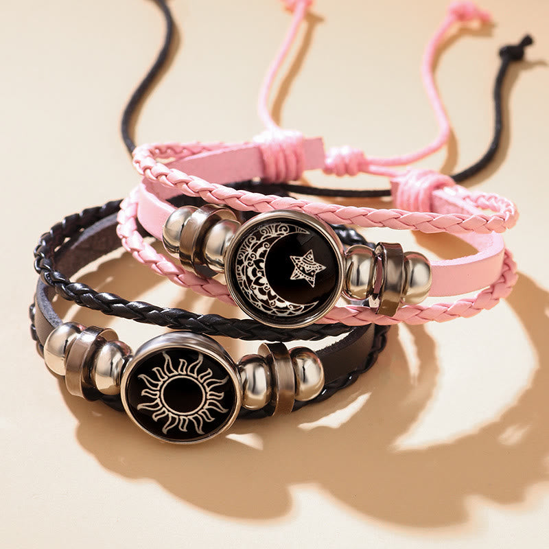 FREE Today: Trend Sun & Moon Glow-In-The-Dark Couple Bracelet Set - image 1