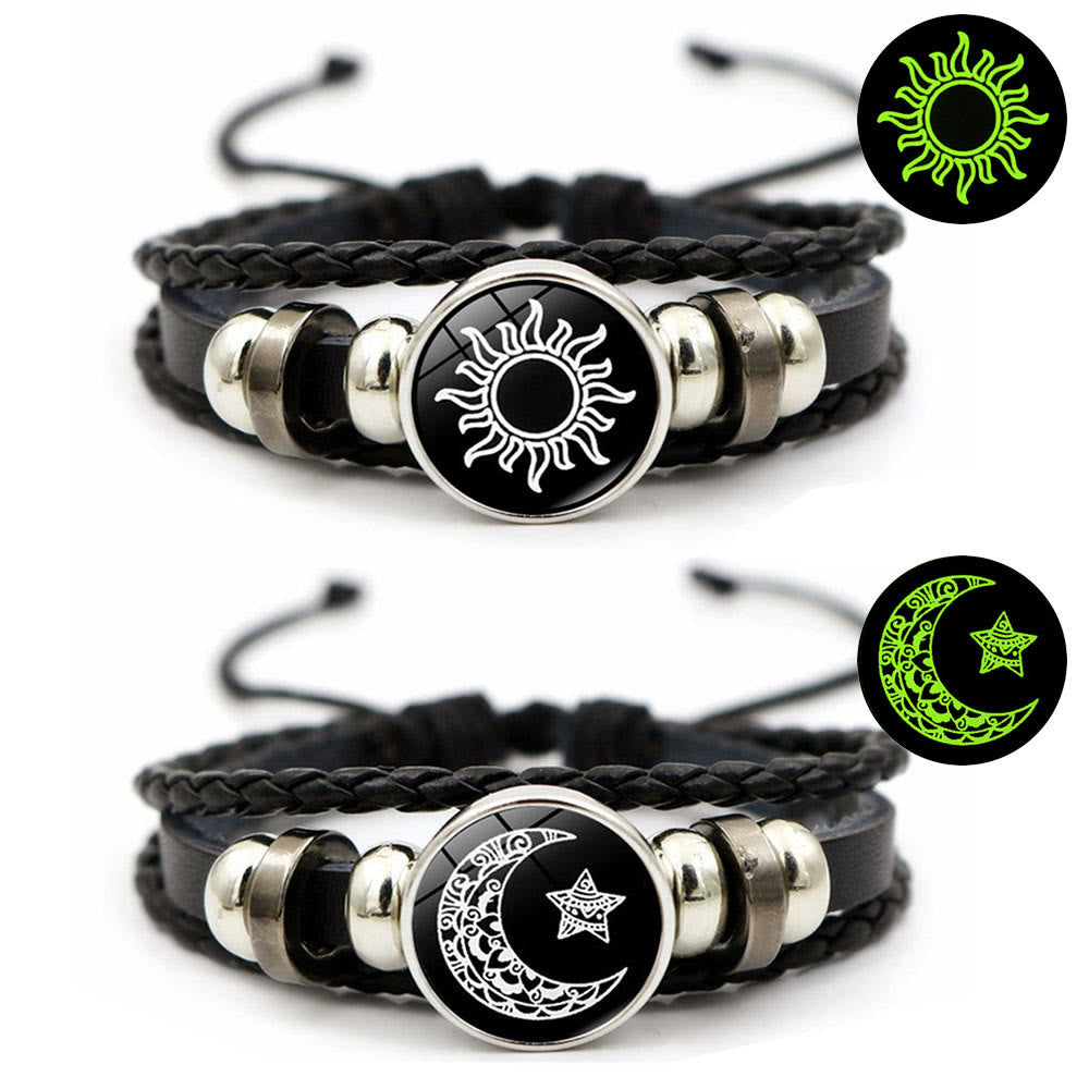 FREE Today: Trend Sun & Moon Glow-In-The-Dark Couple Bracelet Set - Black Sun & Black Moon - image 9