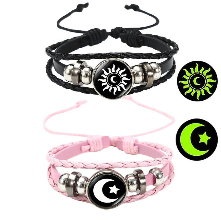 FREE Today: Trend Sun & Moon Glow-In-The-Dark Couple Bracelet Set - Black Sun & Pink Moon Style 2 - image 8