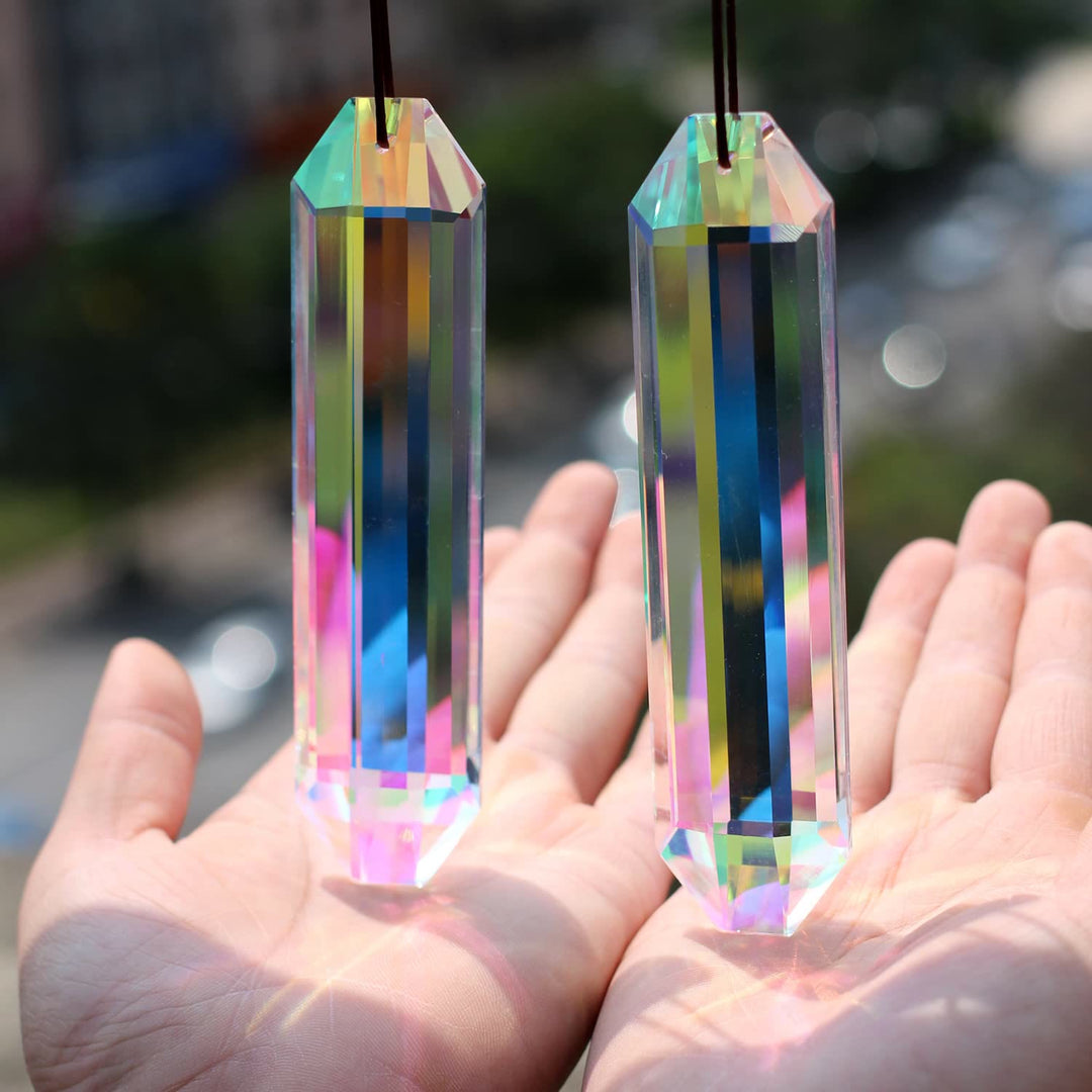 FREE Today: 2Pcs of Large Suncatchers Crystal Rainbow Prism Hangings for Windows - 12cm Suncatchers Crystal *2 - image 2
