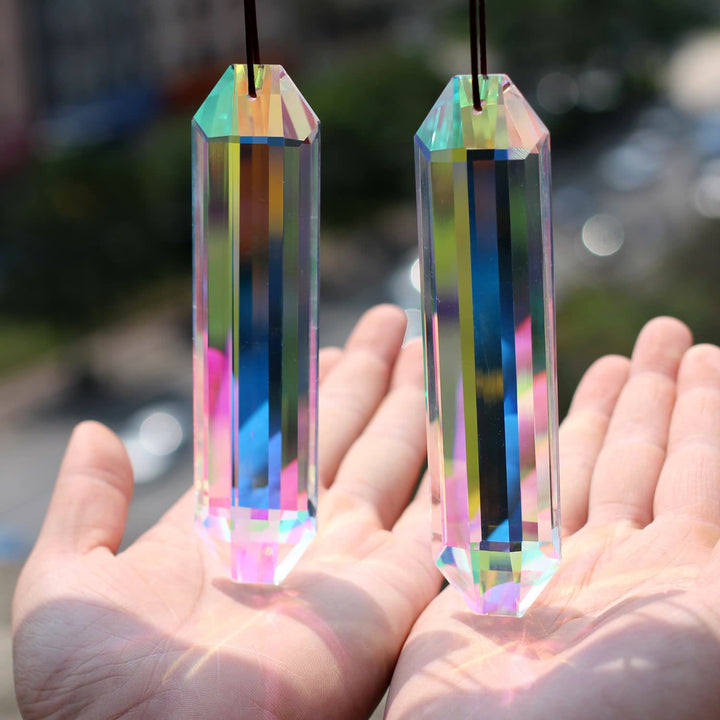 FREE Today: 2Pcs of Large Suncatchers Crystal Rainbow Prism Hangings for Windows - 12cm Suncatchers Crystal *2 - image 2