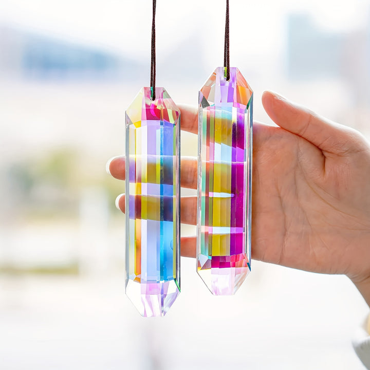 FREE Today: 2Pcs of Large Suncatchers Crystal Rainbow Prism Hangings for Windows - 7.6cm Suncatchers Crystal *2 - image 0