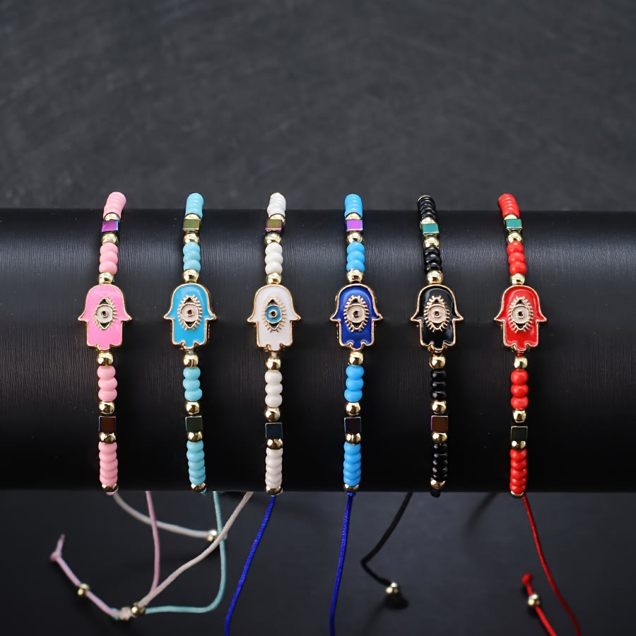 FREE Today: Fatima Eye Boho-Chic Adjustable Nylon Rope 12Pcs Bracelet Set - 12Pcs Bracelet Set - image 0