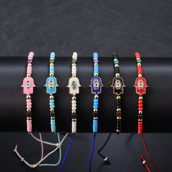 FREE Today: Fatima Eye Boho-Chic Adjustable Nylon Rope 12Pcs Bracelet Set - 12Pcs Bracelet Set - image 0