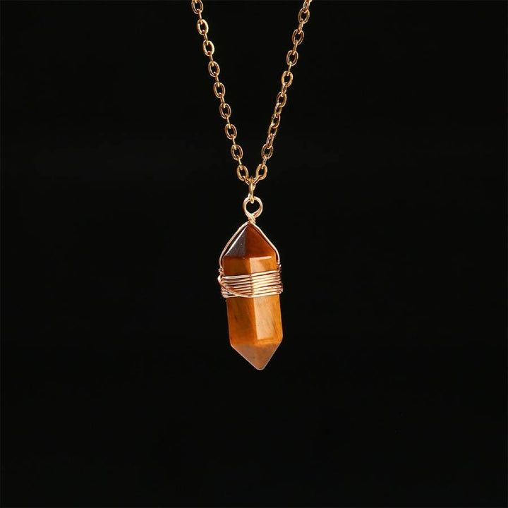 FREE Today: Wire Wrapped Crystal Pendant Necklace: Healing Gemstone Jewelry - Tiger Eye - image 3