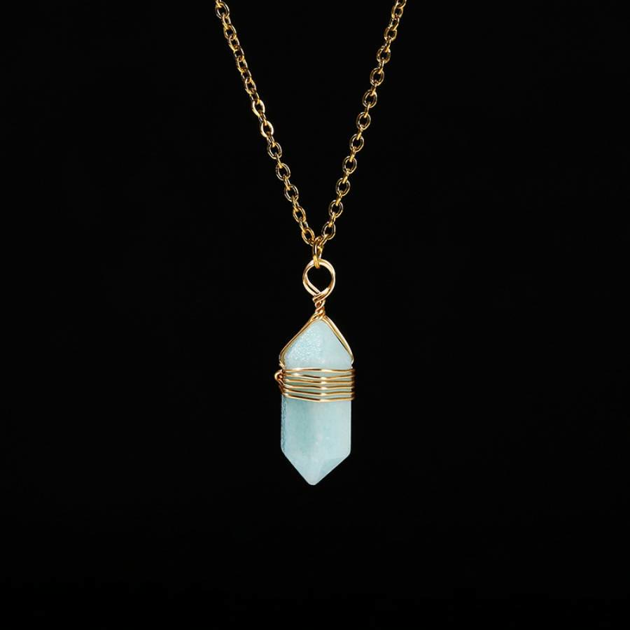 FREE Today: Wire Wrapped Crystal Pendant Necklace: Healing Gemstone Jewelry - Amazonite - image 10
