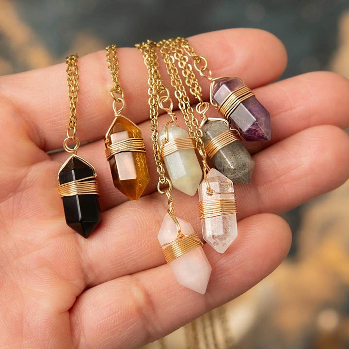 FREE Today: Wire Wrapped Crystal Pendant Necklace: Healing Gemstone Jewelry - image 0
