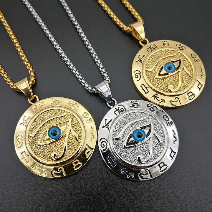 FREE Today: 1Psc Ancient Egyptian The Eye of Horus Pendant Necklace Men's Accessory - image 8