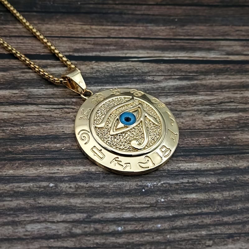 FREE Today: 1Psc Ancient Egyptian The Eye of Horus Pendant Necklace Men's Accessory - image 4