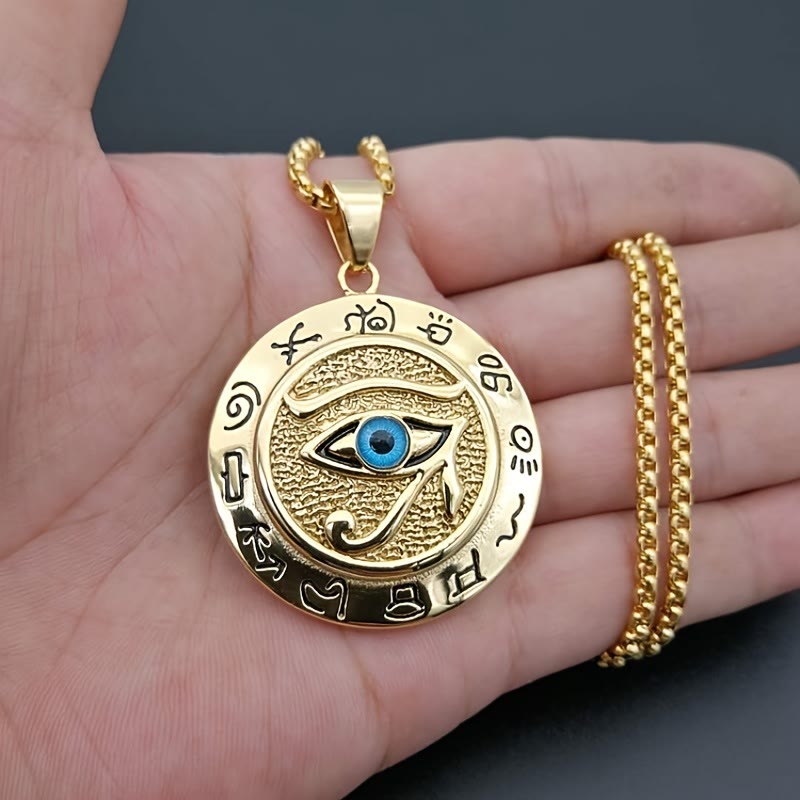 FREE Today: 1Psc Ancient Egyptian The Eye of Horus Pendant Necklace Men's Accessory - image 0