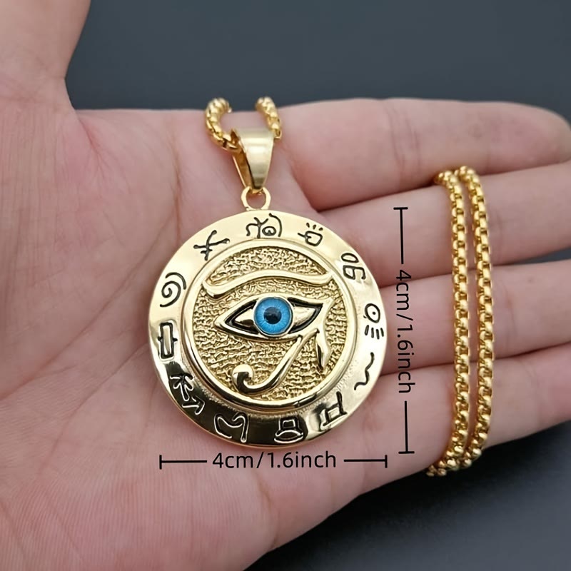 FREE Today: 1Psc Ancient Egyptian The Eye of Horus Pendant Necklace Men's Accessory - image 9