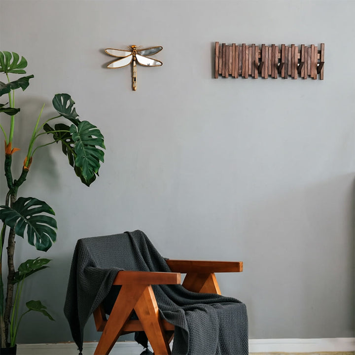 Olivenorma Stunning Dragonfly Wall Art For Home Retro Gold Resin Glasst Wall Hanging Decoration - image 11
